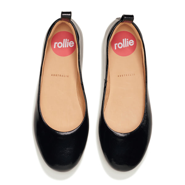 Ballet Black Crinkle Patent