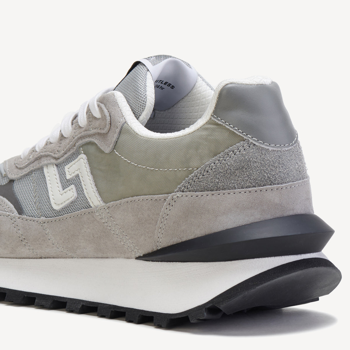 Rollie Kentu Mens Concrete Mix — men's sneaker, heel and back view