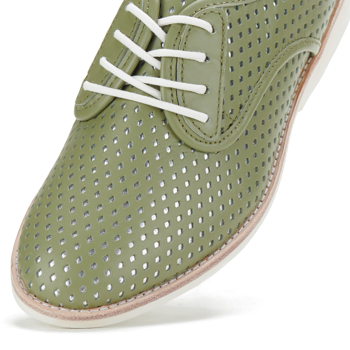 Derby Punch Overlay Olive/Silver