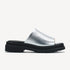 Rollie Slide Step Silver/Black — women's sandal, side profile