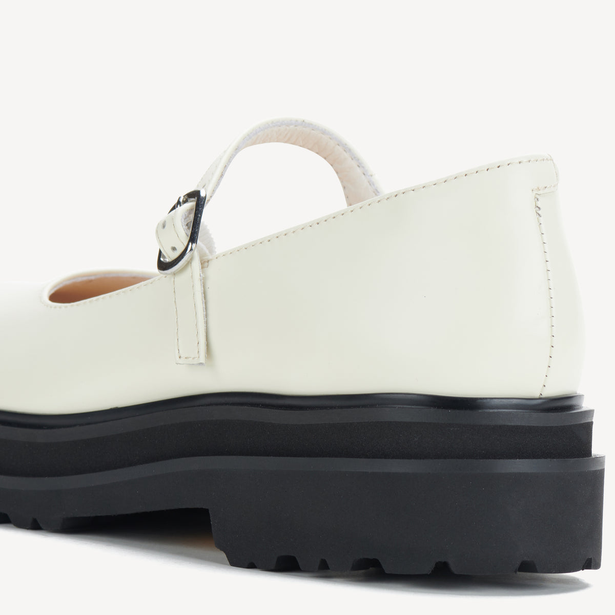 Rollie Mary Jane Step Bone — women's mary jane flat, heel and back view