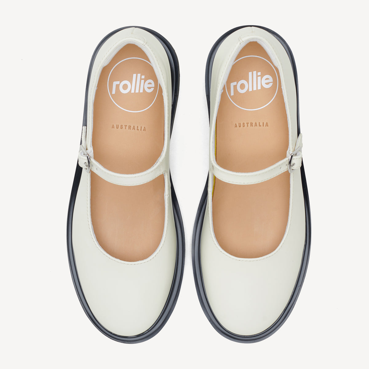 Rollie Mary Jane Step Bone — women's mary jane flat, top-down view