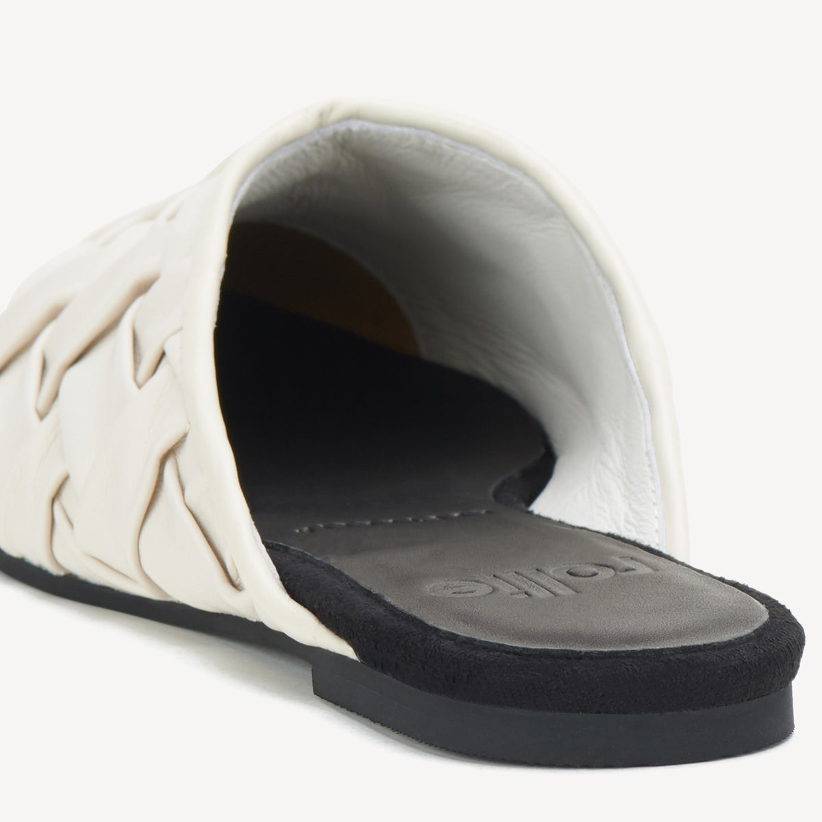 Pointed Mule Soft Woven White