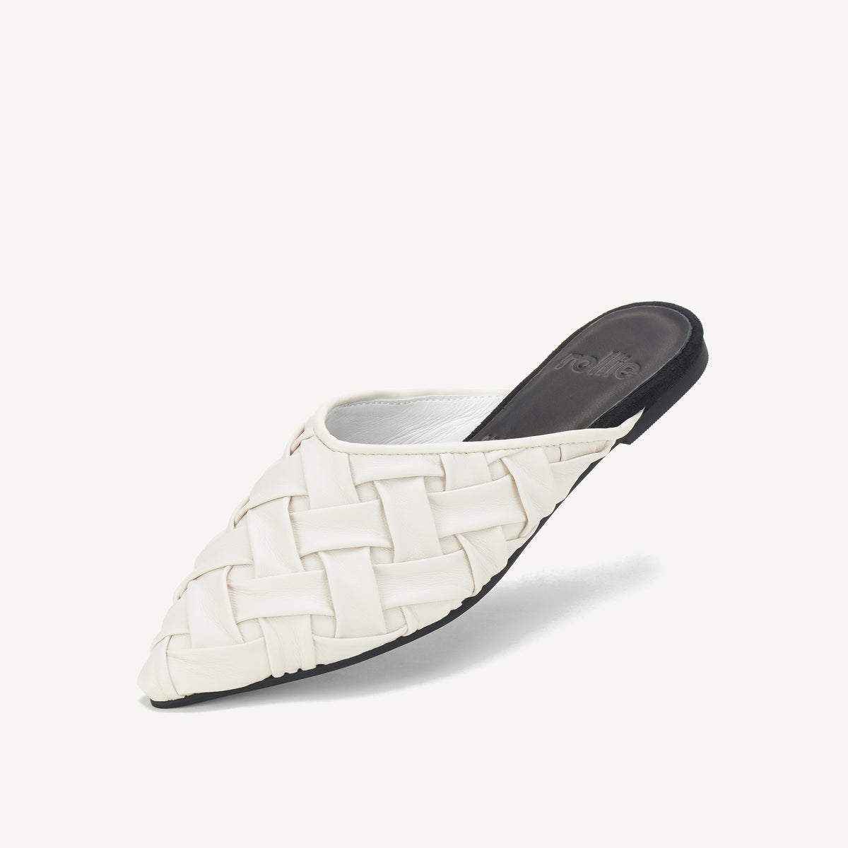 Pointed Mule Soft Woven White