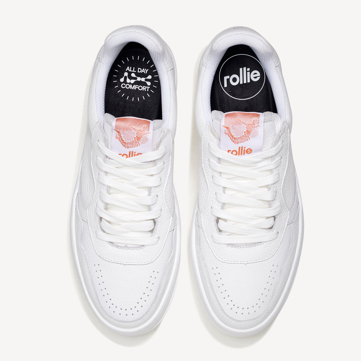 CourtPro Mens Hi White Tumble