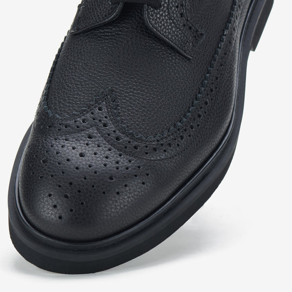 Brogue Gibson Mens Black Tumble