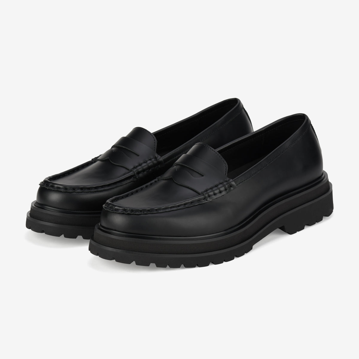 Loafer Mens Step Black Sleek