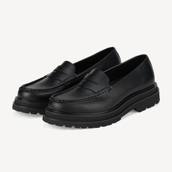 Loafer Mens Step Black Sleek