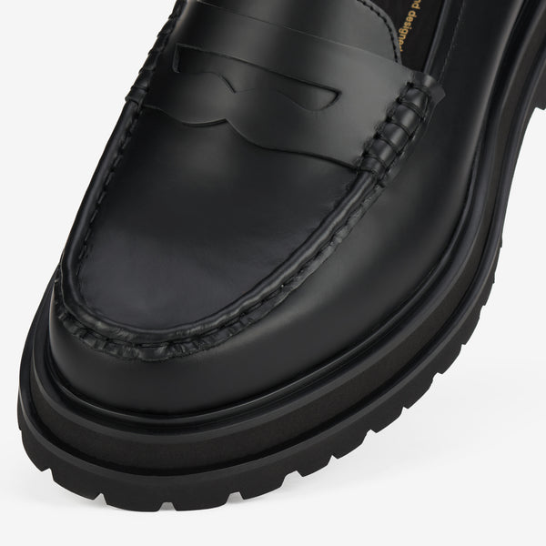 Loafer Mens Step Black Sleek