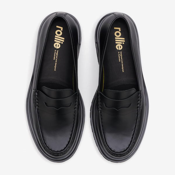 Loafer Mens Step Black Sleek
