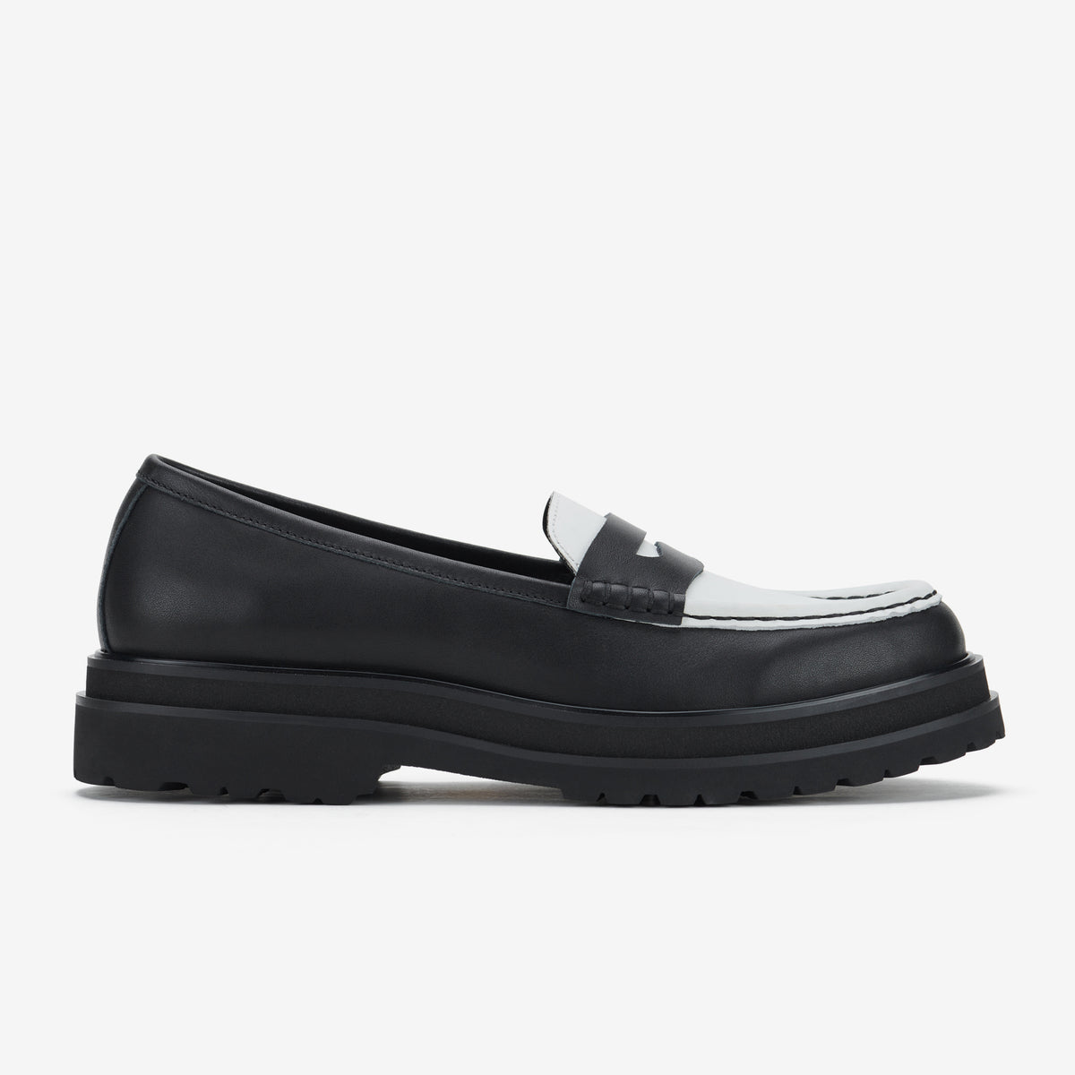 Loafer Mens Step Black/Bone