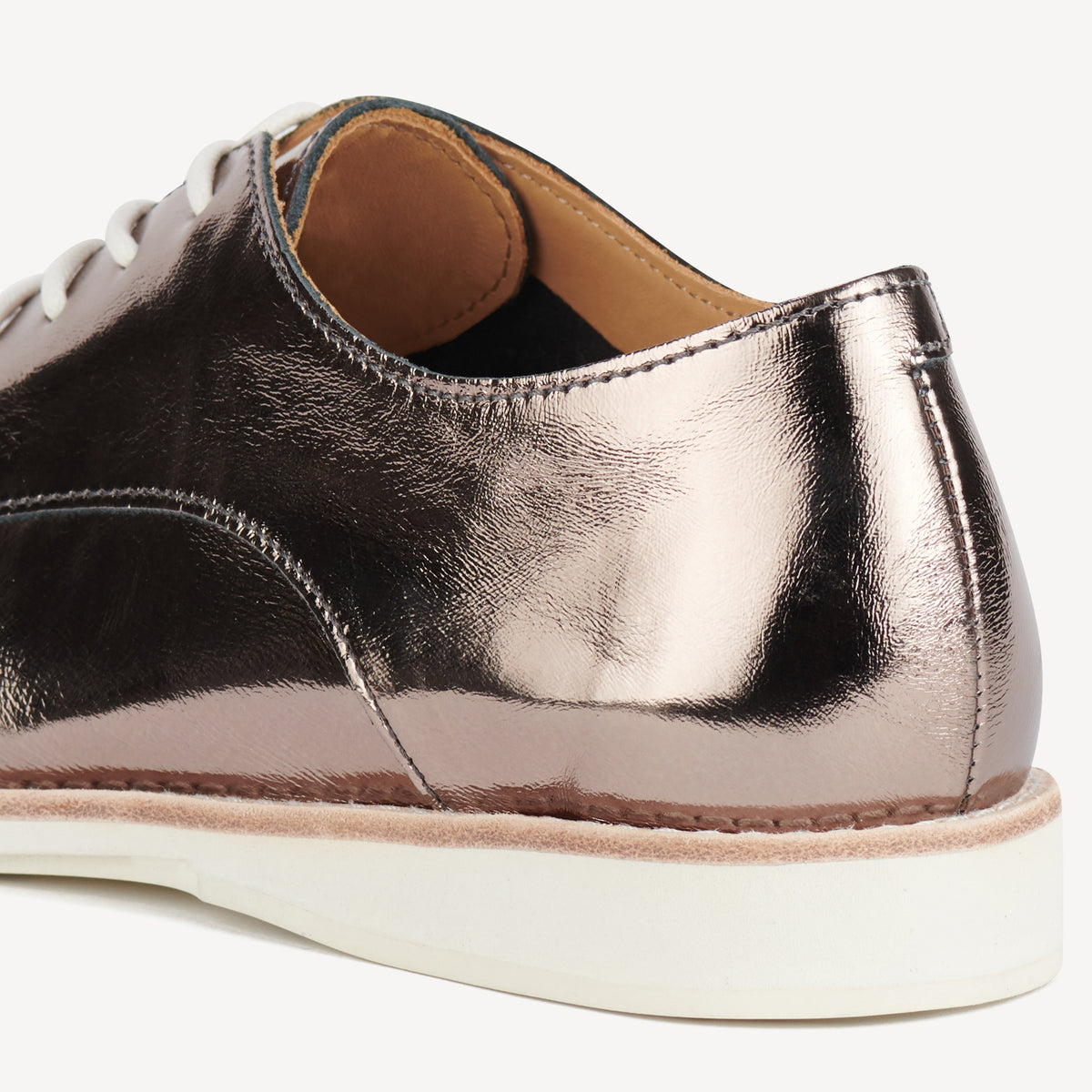 Derby Super Soft Pewter Crinkle Patent