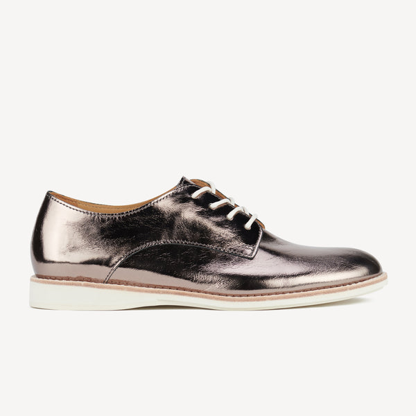 Derby Super Soft Pewter Crinkle Patent