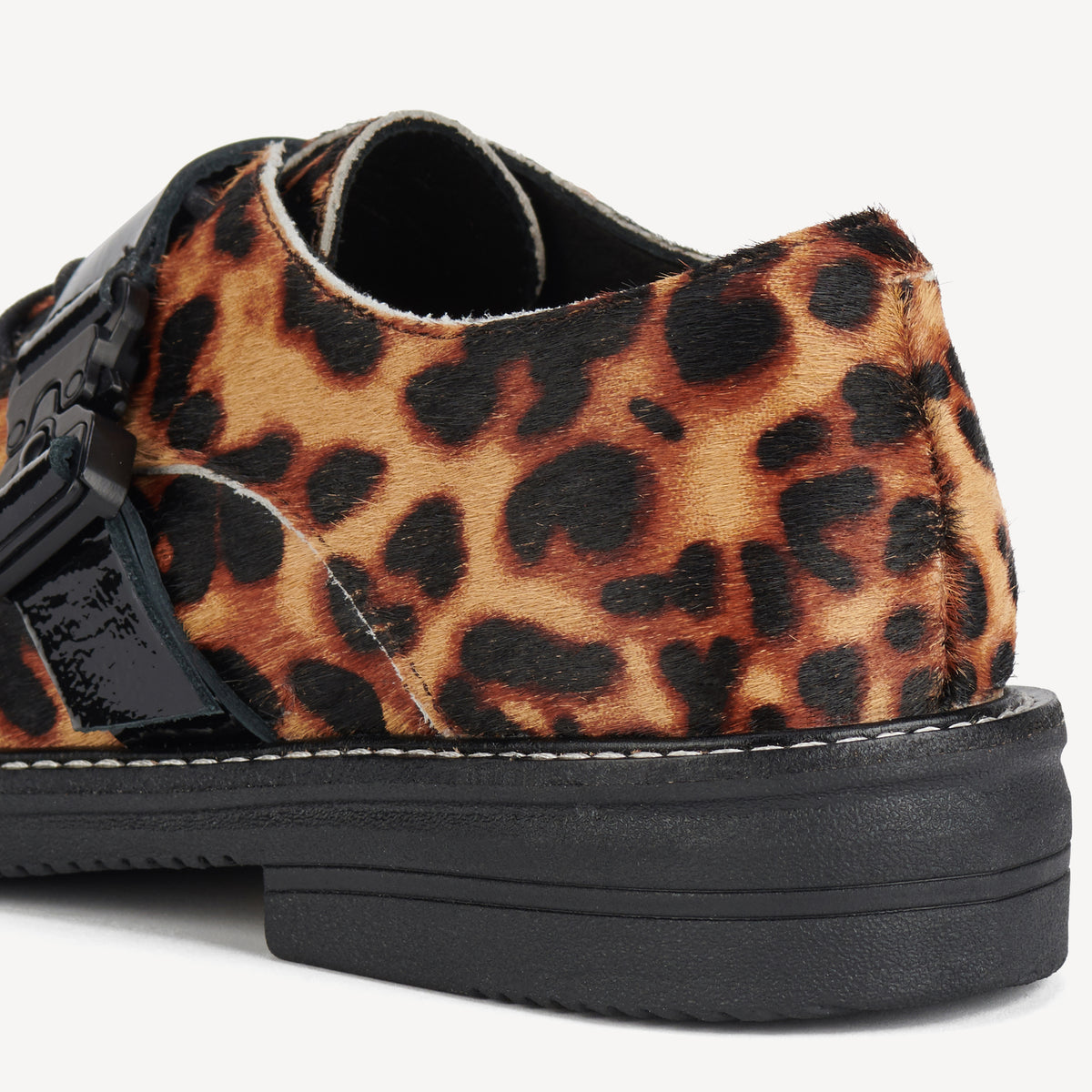 Derby Rise Strap Dark Camel Leopard/Black
