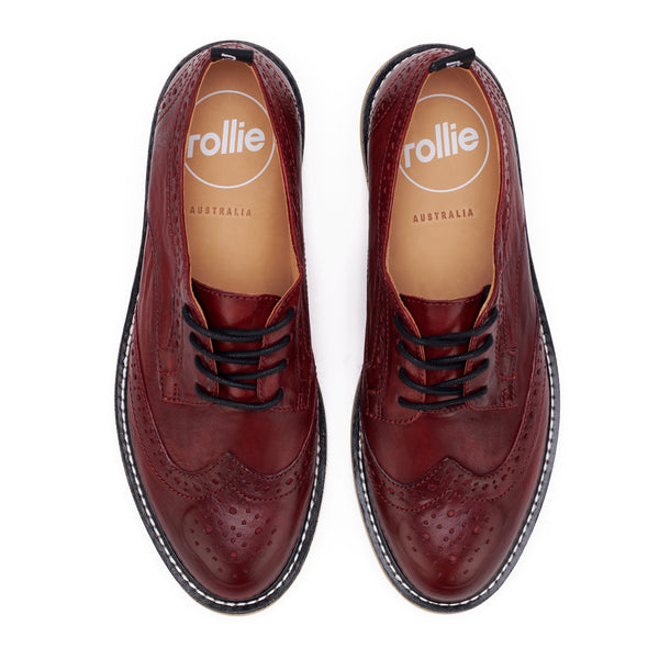 Brogue Rise Vintage Dark Red/Latte
