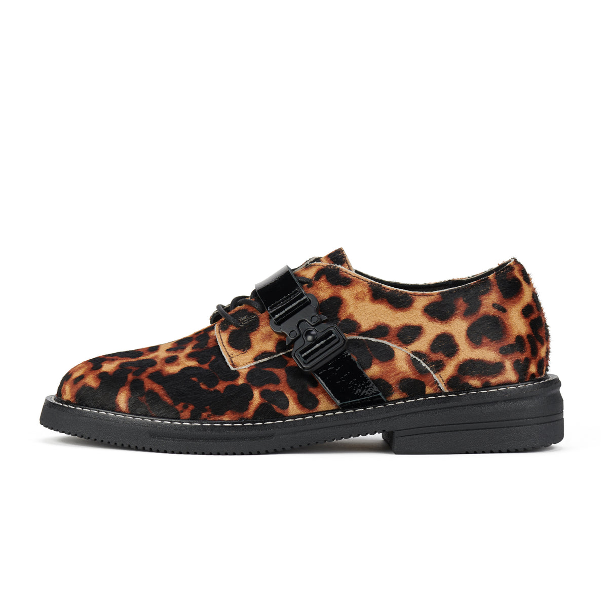 Derby Rise Strap Dark Camel Leopard/Black