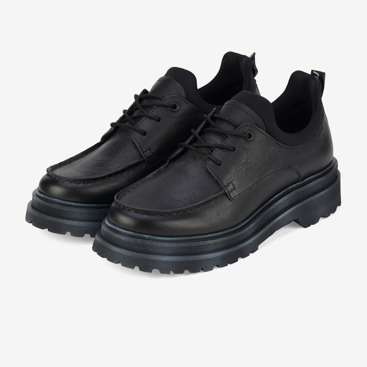 Derby Step Moccasin Black/Neo