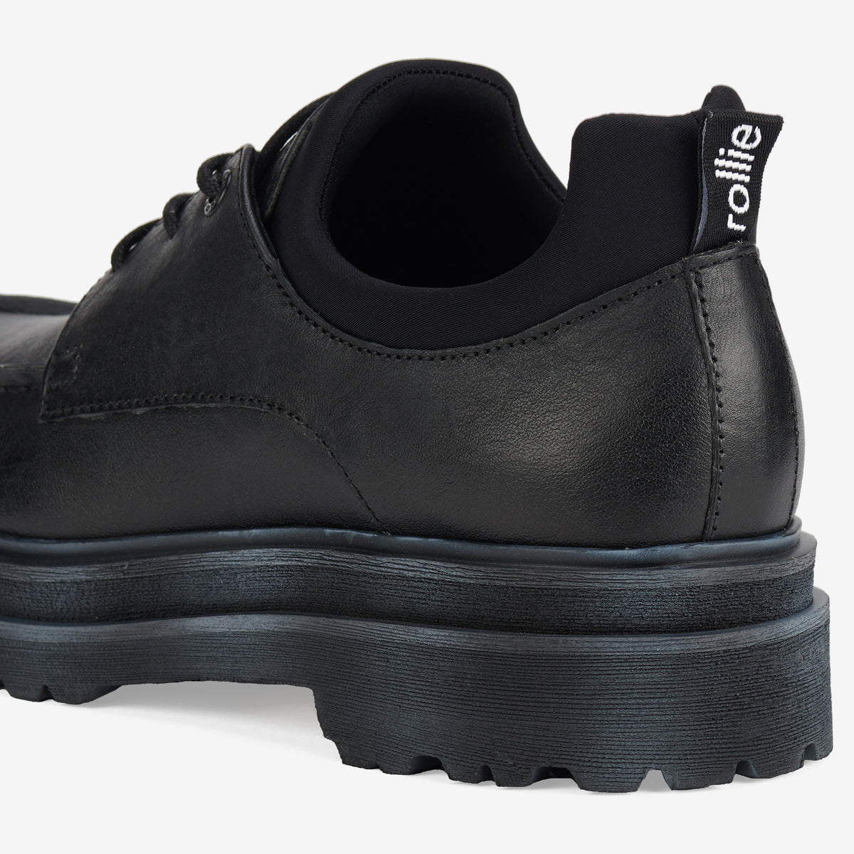 Derby Step Moccasin Black/Neo