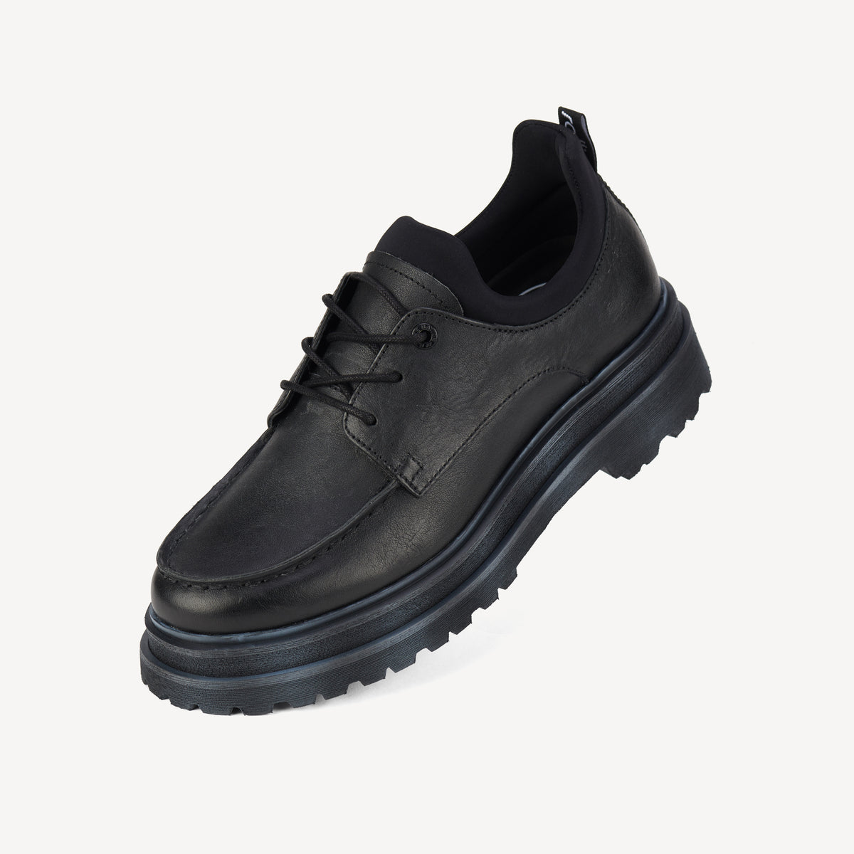 Derby Step Moccasin Black/Neo