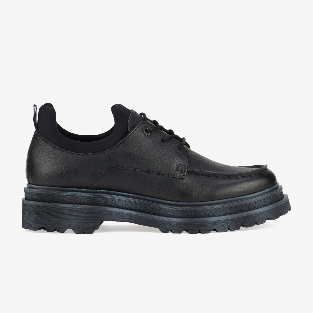 Derby Step Moccasin Black/Neo