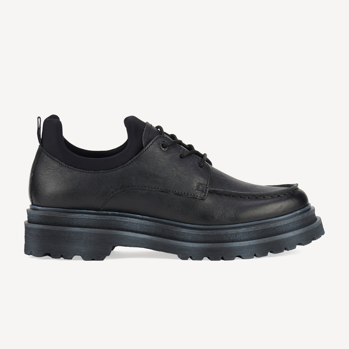 Derby Step Moccasin Black/Neo