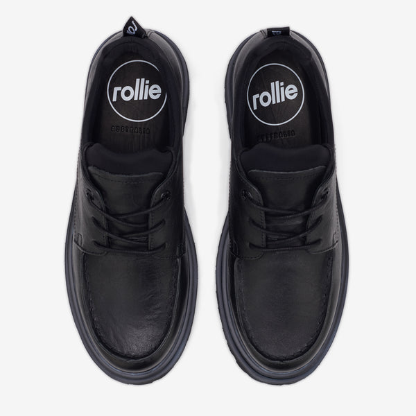 Derby Step Moccasin Black/Neo