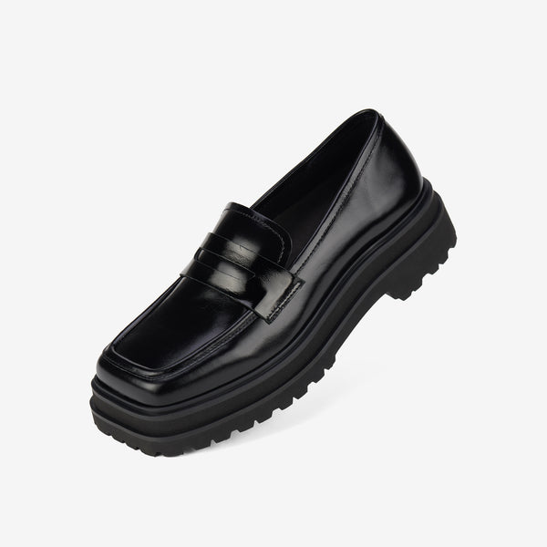 Loafer Step Square Toe Black Patent