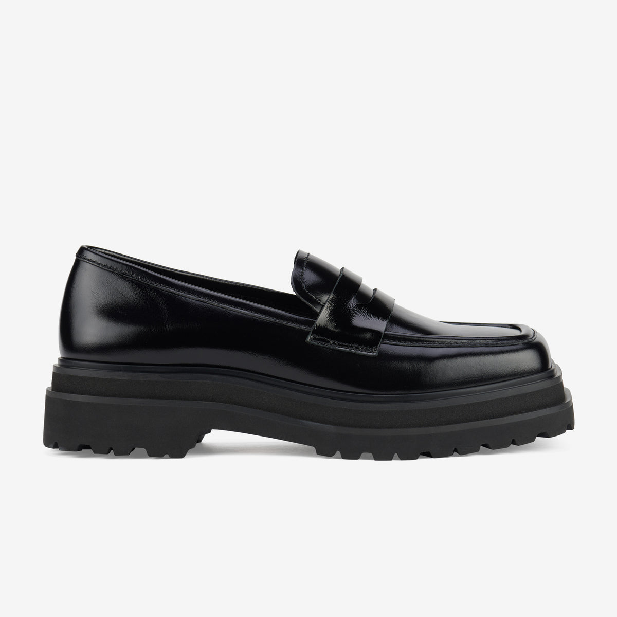 Loafer Step Square Toe Black Patent