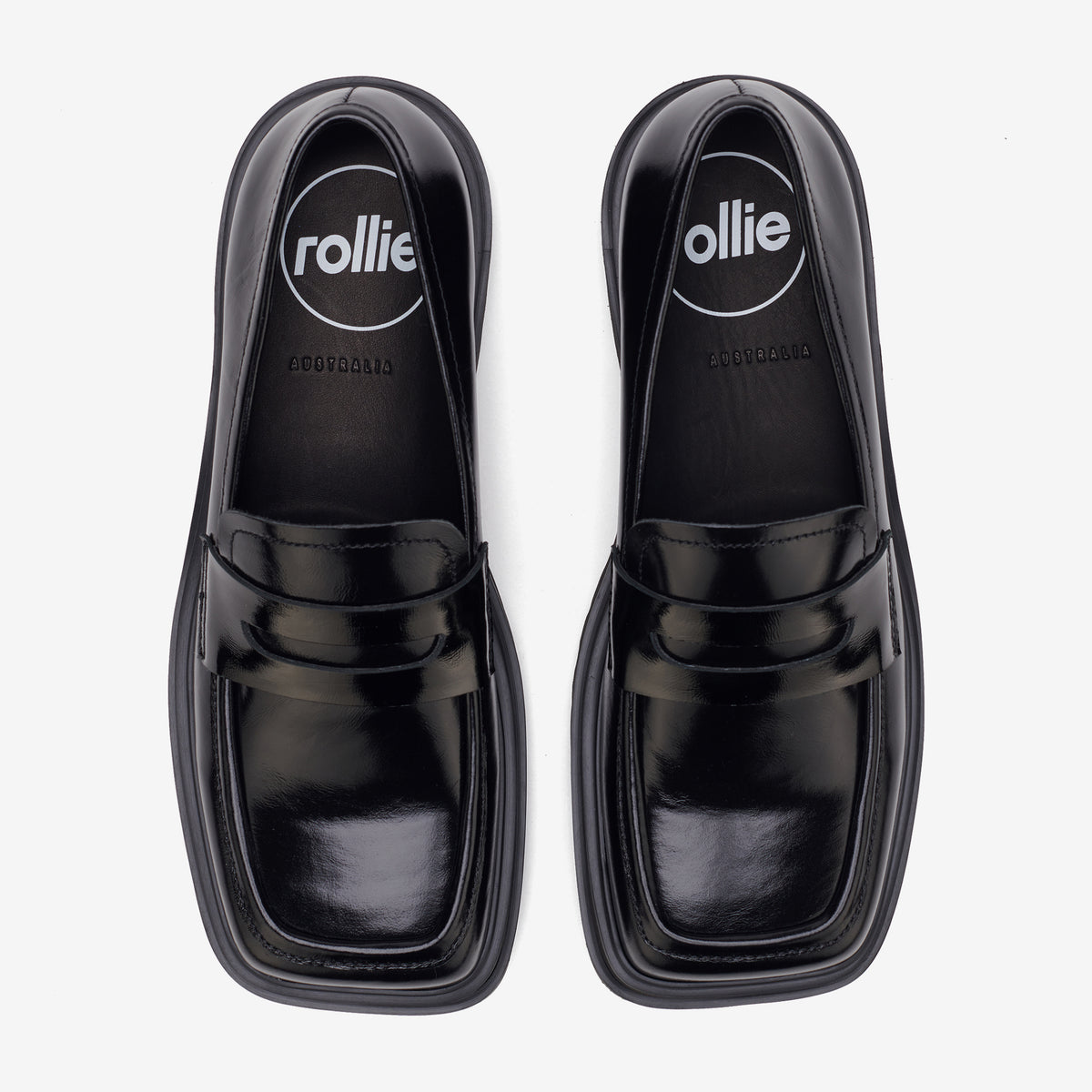 Loafer Step Square Toe Black Patent