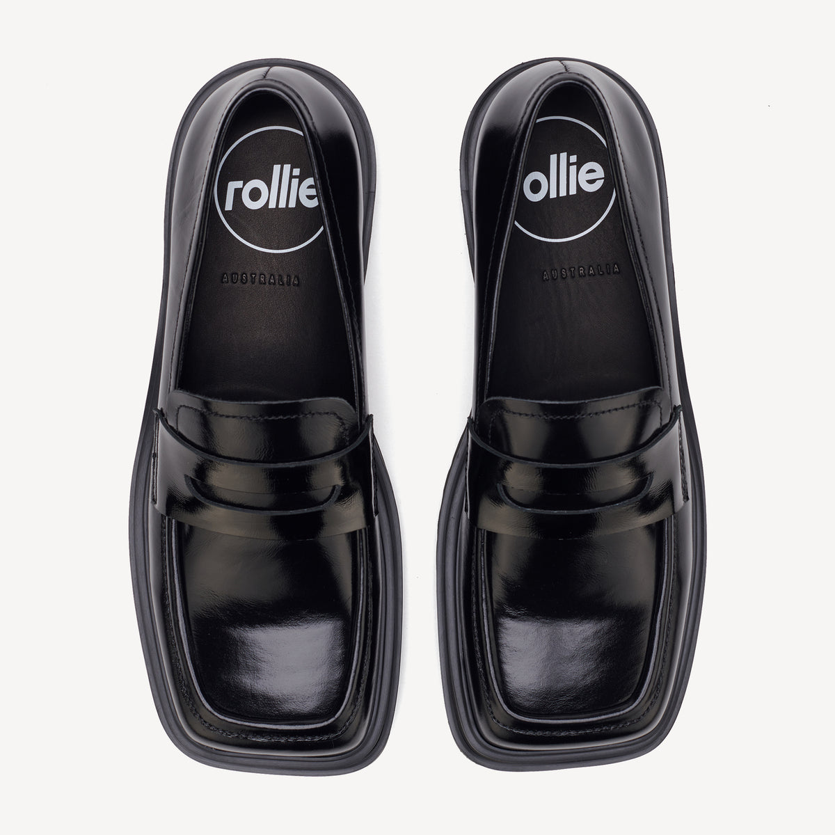 Loafer Step Square Toe Black Patent
