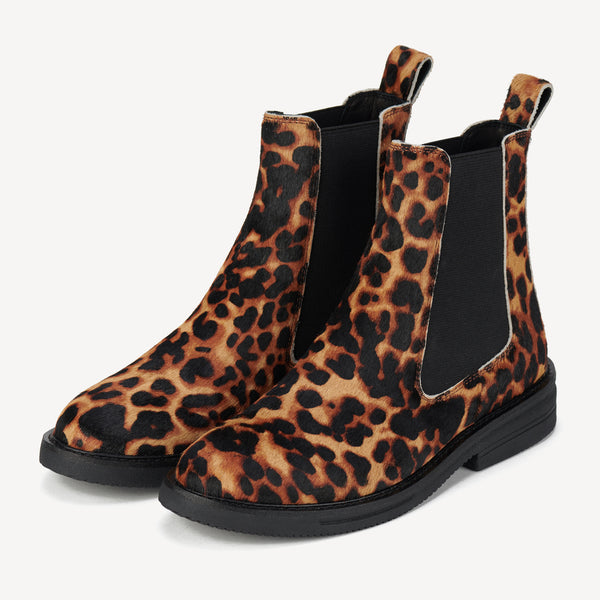 Chelsea Rise Dark Camel Leopard