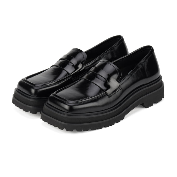 Loafer Step Square Toe Black Patent