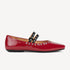 Ballet MJ Square Toe Stud Merlot Patent