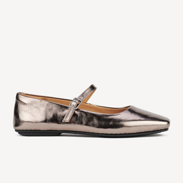 Ballet MJ Square Toe Pewter Patent
