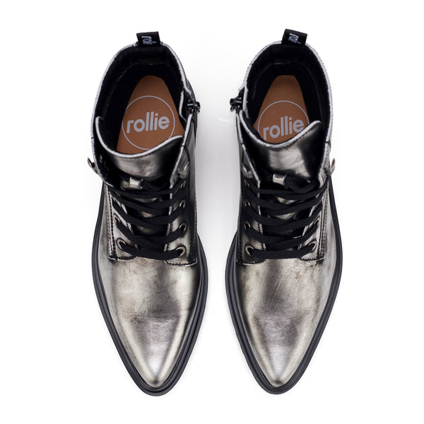 Pointed Sidezip Brushed Silver
