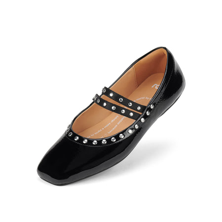 Ballet MJ Square Toe Stud Patent