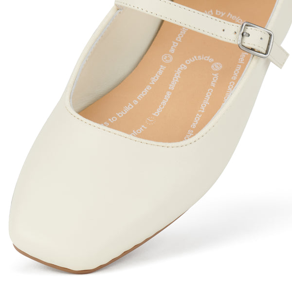 Ballet MJ Square Toe Bone