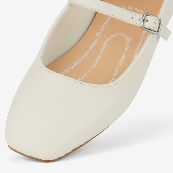 Ballet MJ Square Toe Bone