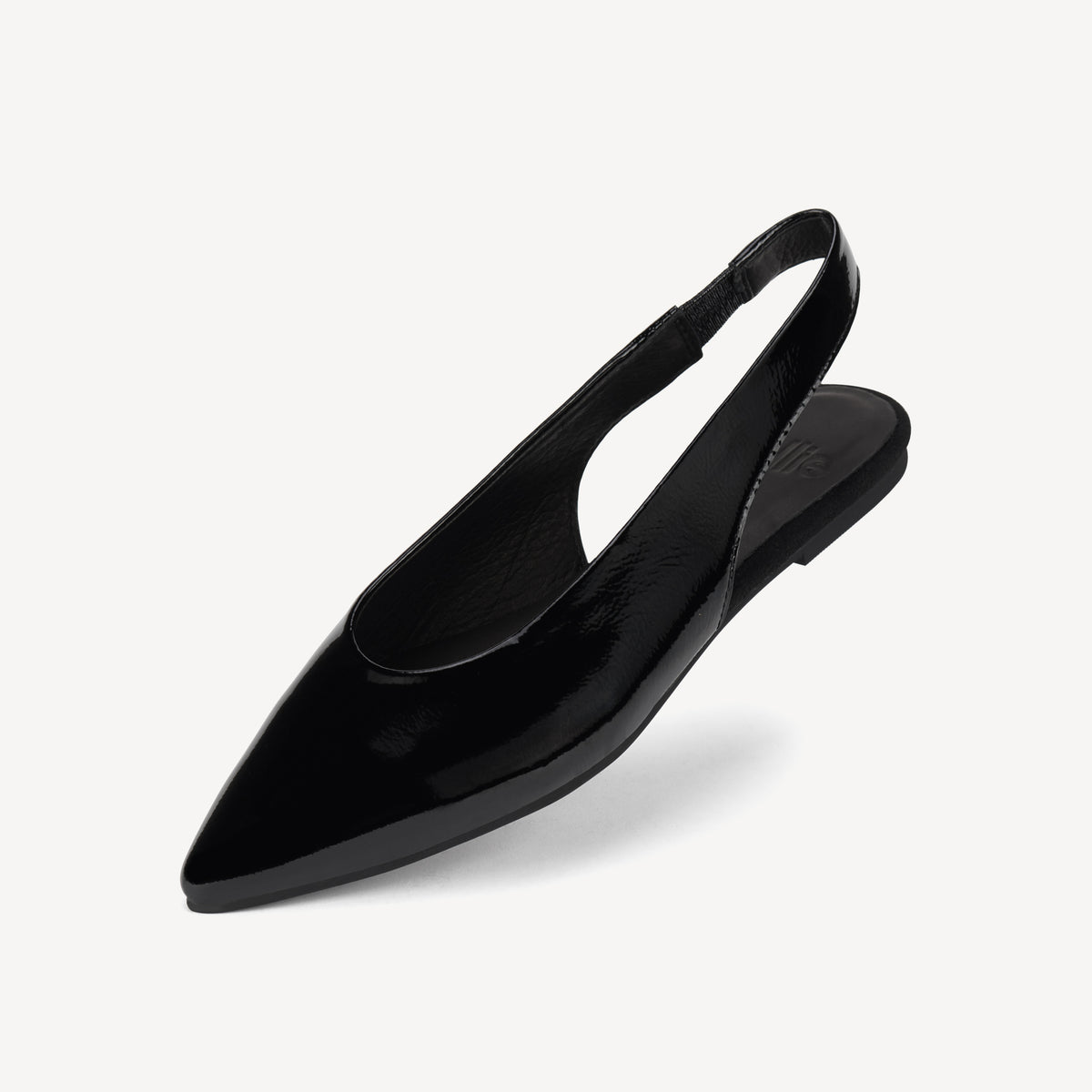 Pointed Slingback Black Patent