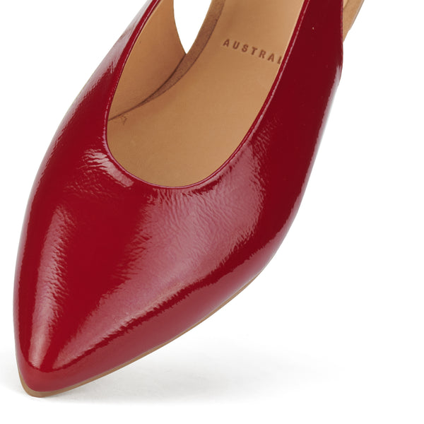 Pointed Slingback Merlot Patent