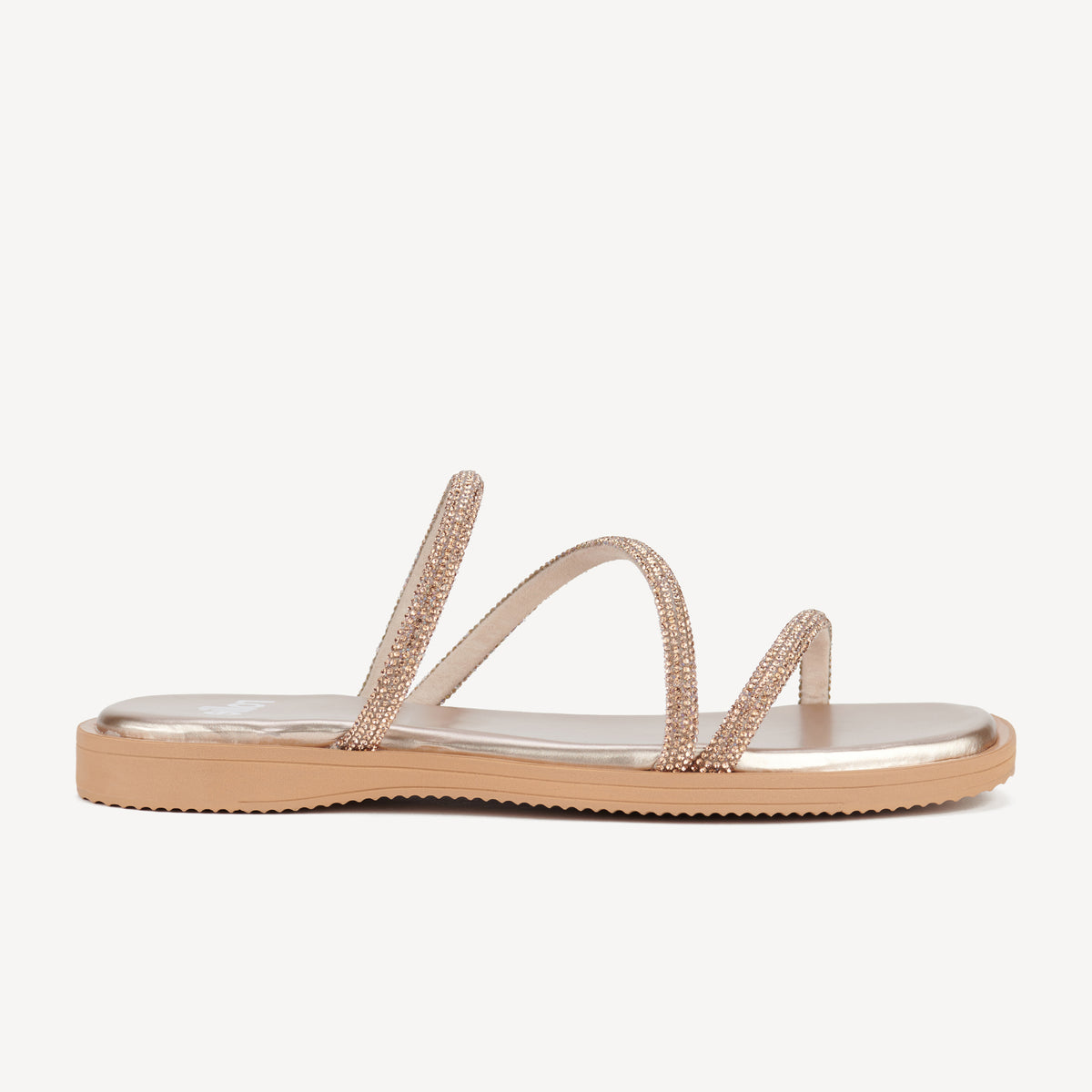 Sandal Slide Rose Gold Rhinestone