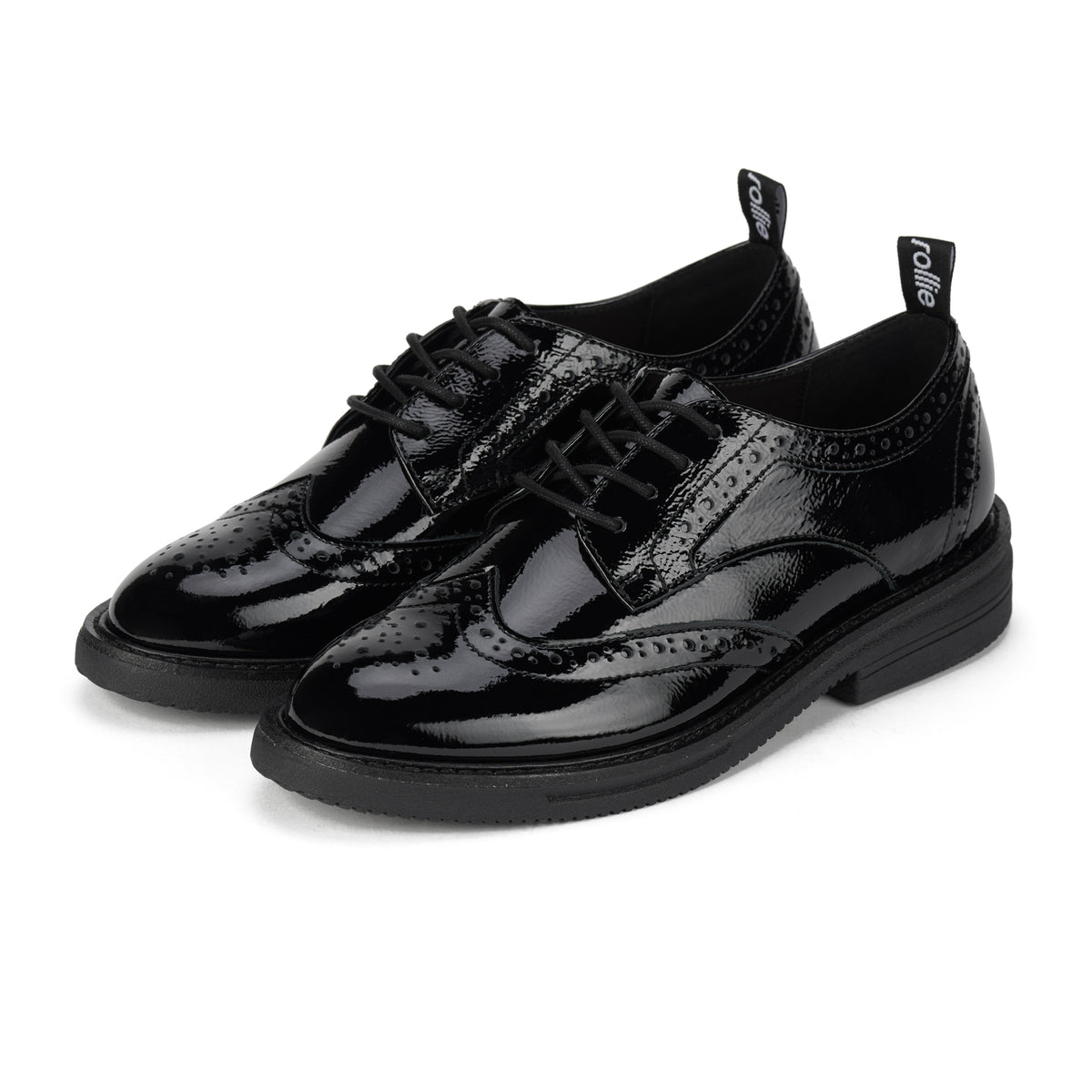 Brogue Rise Black Patent