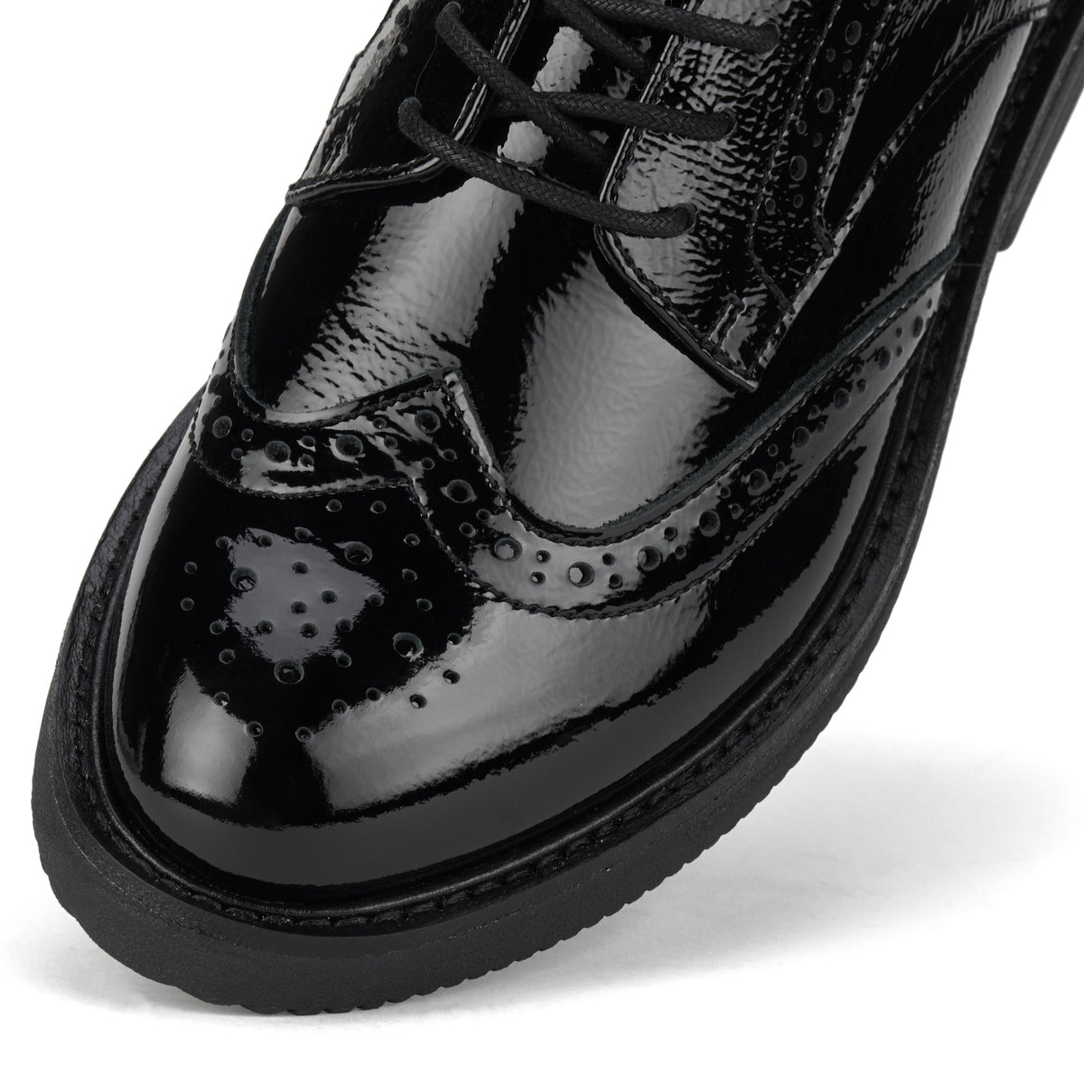 Brogue Rise Black Patent
