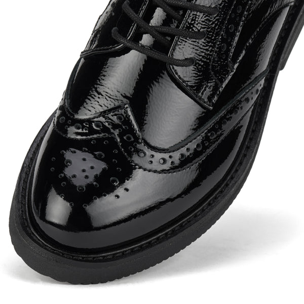 Brogue Rise Black Patent