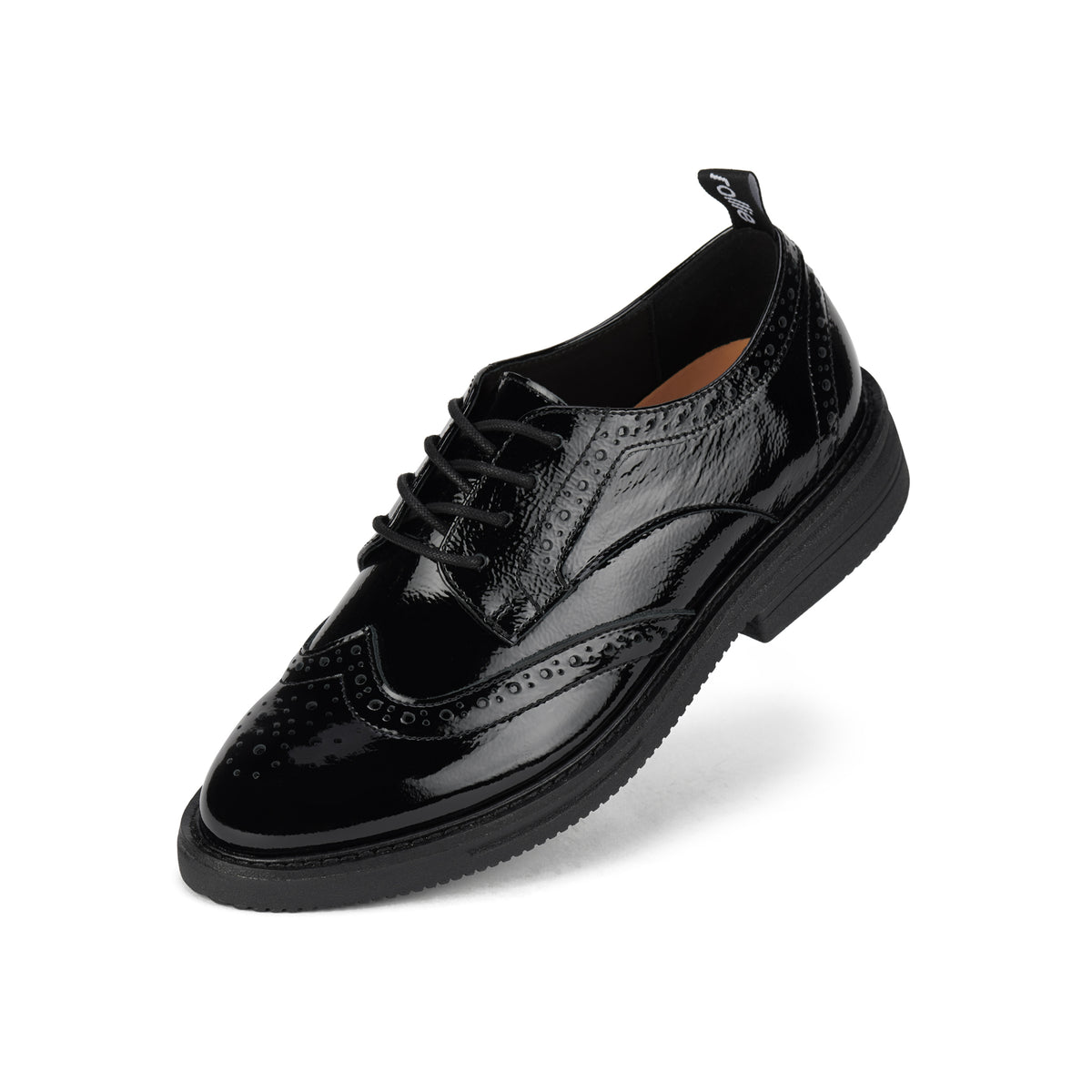 Brogue Rise Black Patent