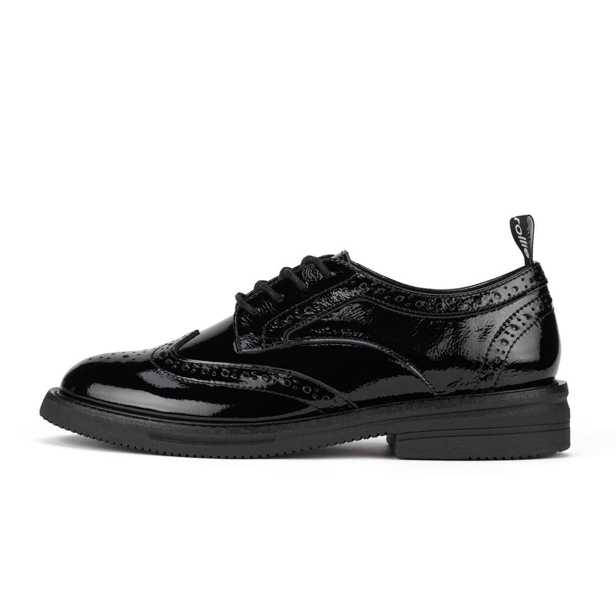 Brogue Rise Black Patent