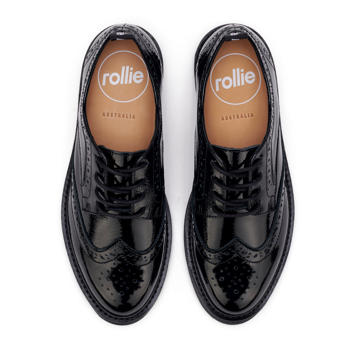 Brogue Rise Black Patent