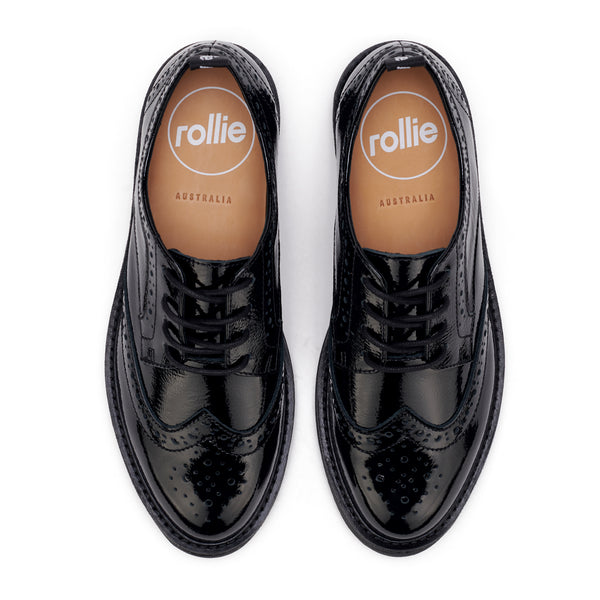 Brogue Rise Black Patent