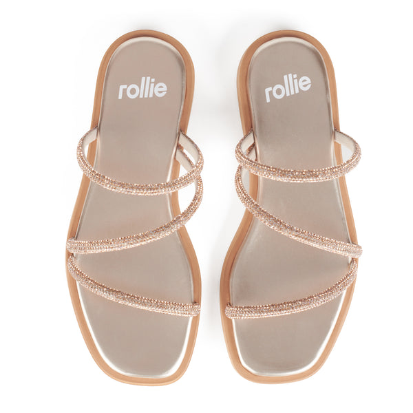 Sandal Slide Rose Gold Rhinestone