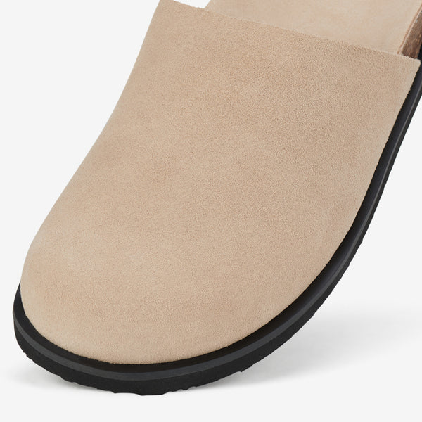 Mills Mule Camel Suede